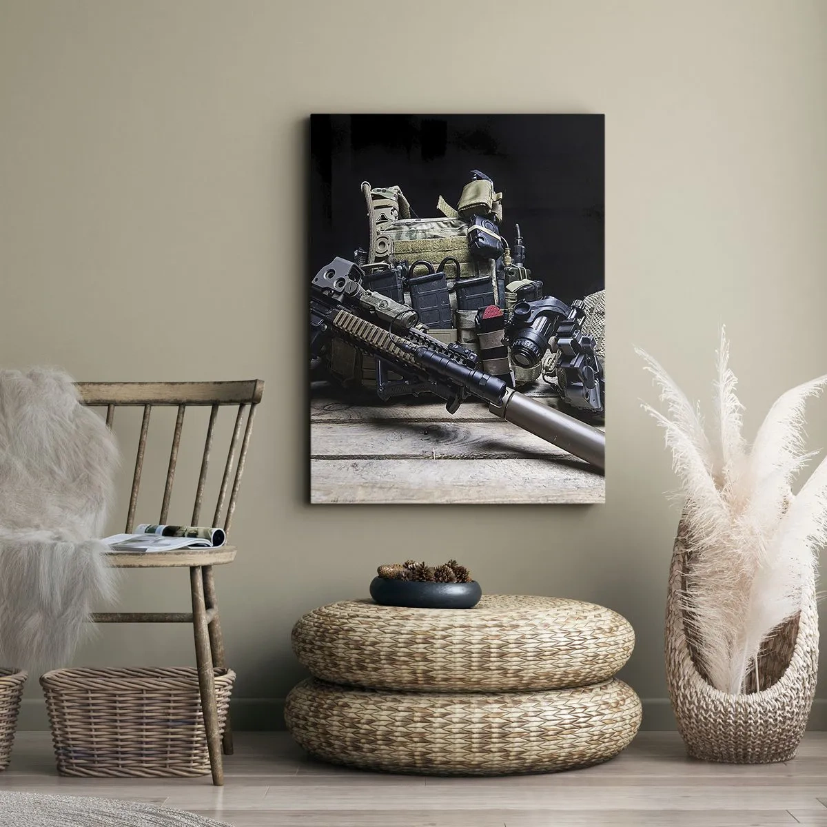 Lærredstryk - Billede på lærred - Hvil! - 45x80 cm