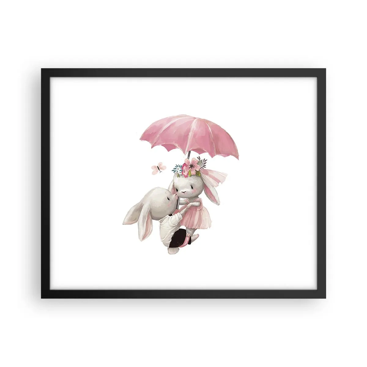 Plakat i sort ramme - Det er kærlighed - 50x40 cm