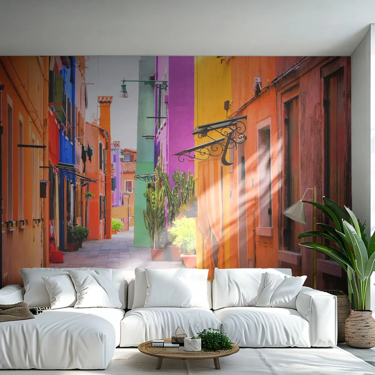 Fototapet Premium Sand - Regnbue gyde - By, Venedig, Arkitektur - 100x70 cm