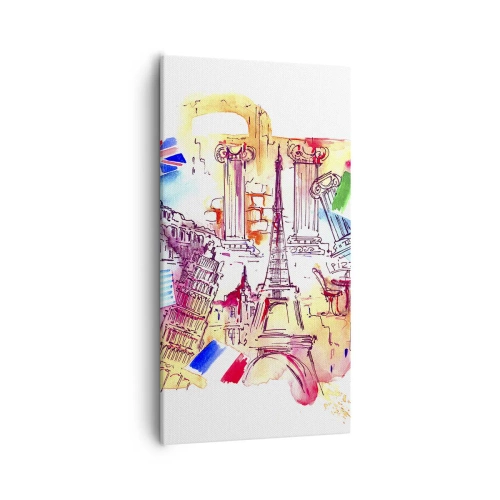 Lærredstryk - Billede på lærred - Europaturné - 55x100 cm