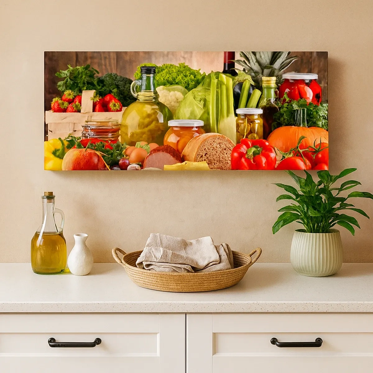 Lærredstryk - Billede på lærred - Røget, ristet, marineret - 30x30 cm