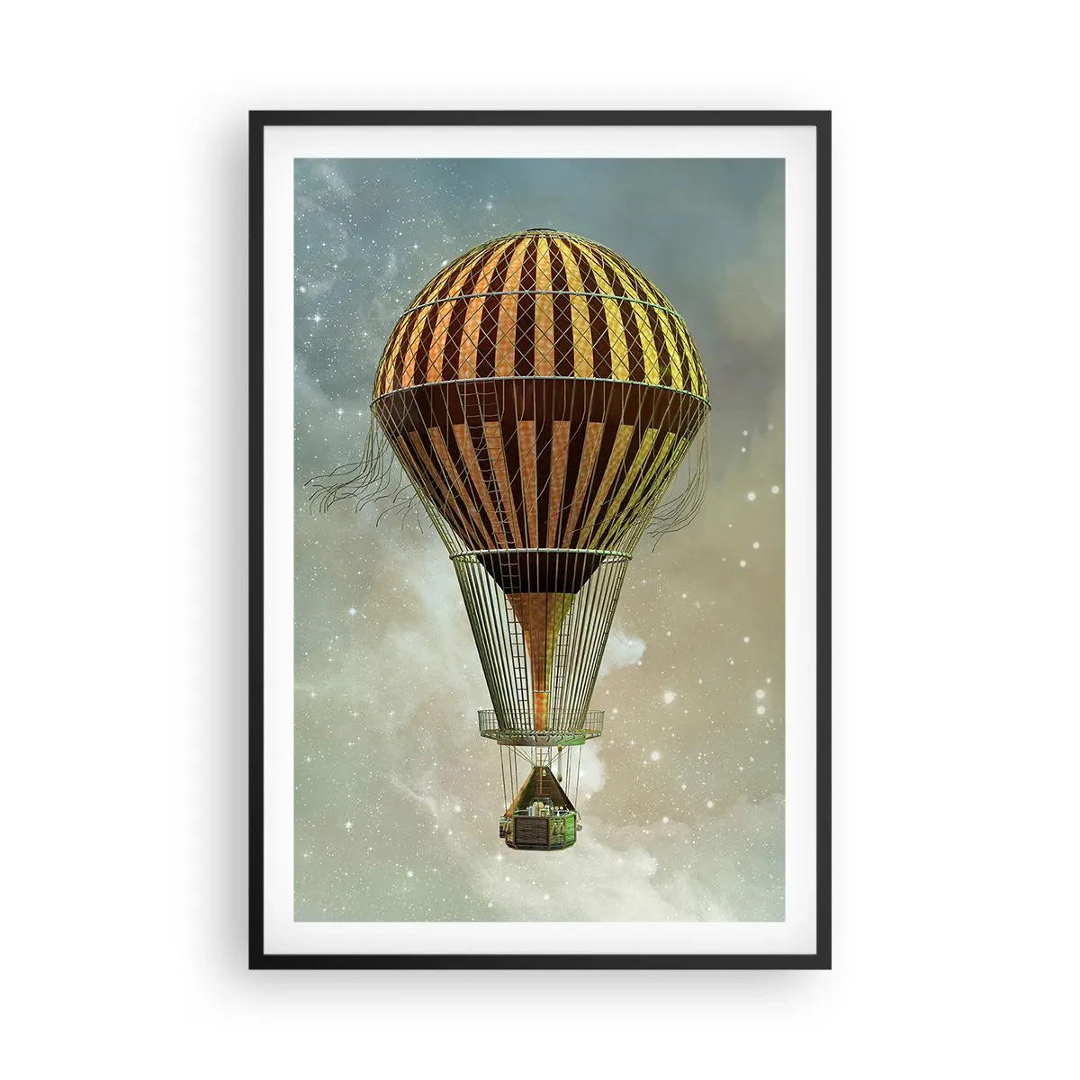 Plakat i sort ramme - Banebrydende flyvninger - 61x91 cm