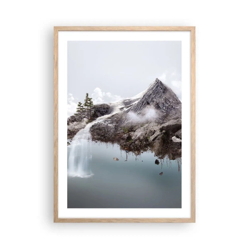 Plakat i ramme af lyst egetræ - Set gennem en surrealists øjne - 50x70 cm