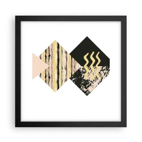 Plakat i sort ramme - Ikke så simpelt - 30x30 cm