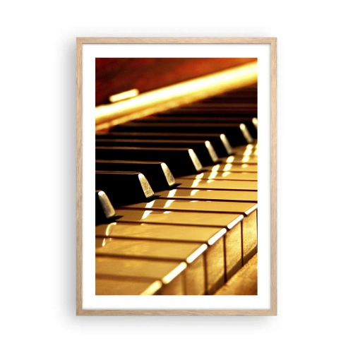 Plakat i ramme af lyst egetræ - Ubegrænsede muligheder - 50x70 cm