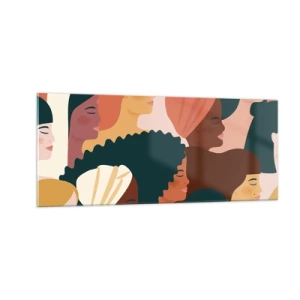 Billede på glas - Kun kvindelighed - 100x40 cm