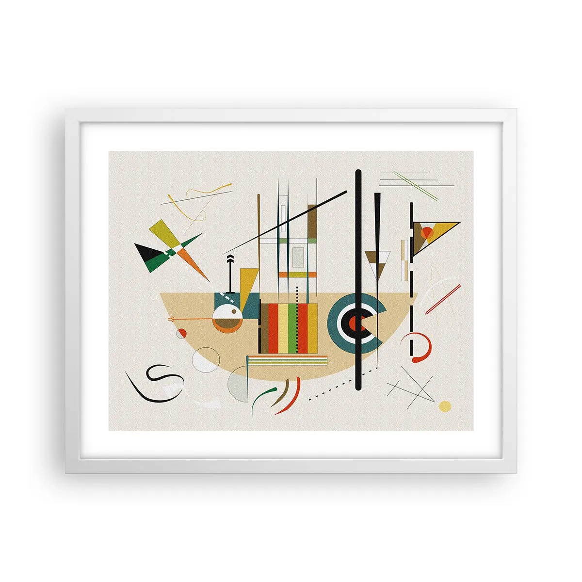 Plakat i hvid ramme - Og verden griner - 50x40 cm