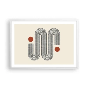 Plakat i hvid ramme - Fra start til slut - 70x50 cm