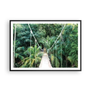Plakat i sort ramme - Velkommen til junglen! - 100x70 cm