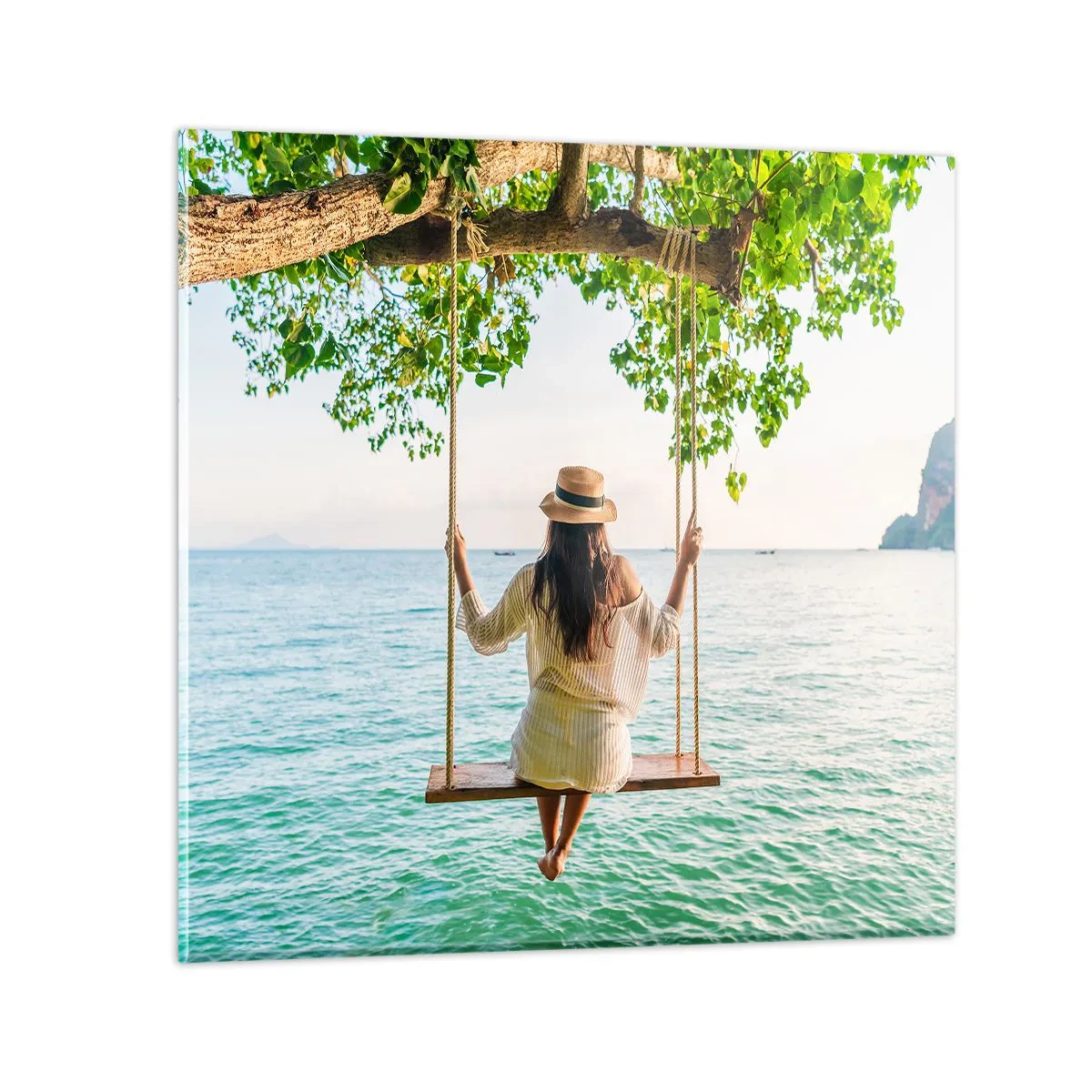 Billede på glas - Livet er smukt - 60x60 cm