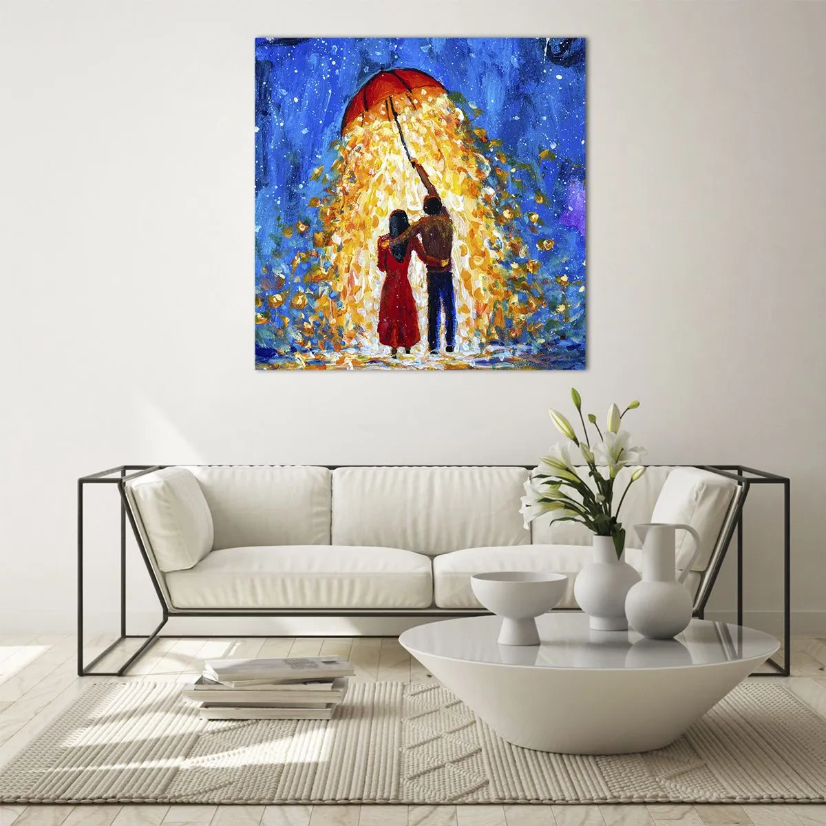 Billede på glas - Magien ved en regnfuld aften? - 60x60 cm