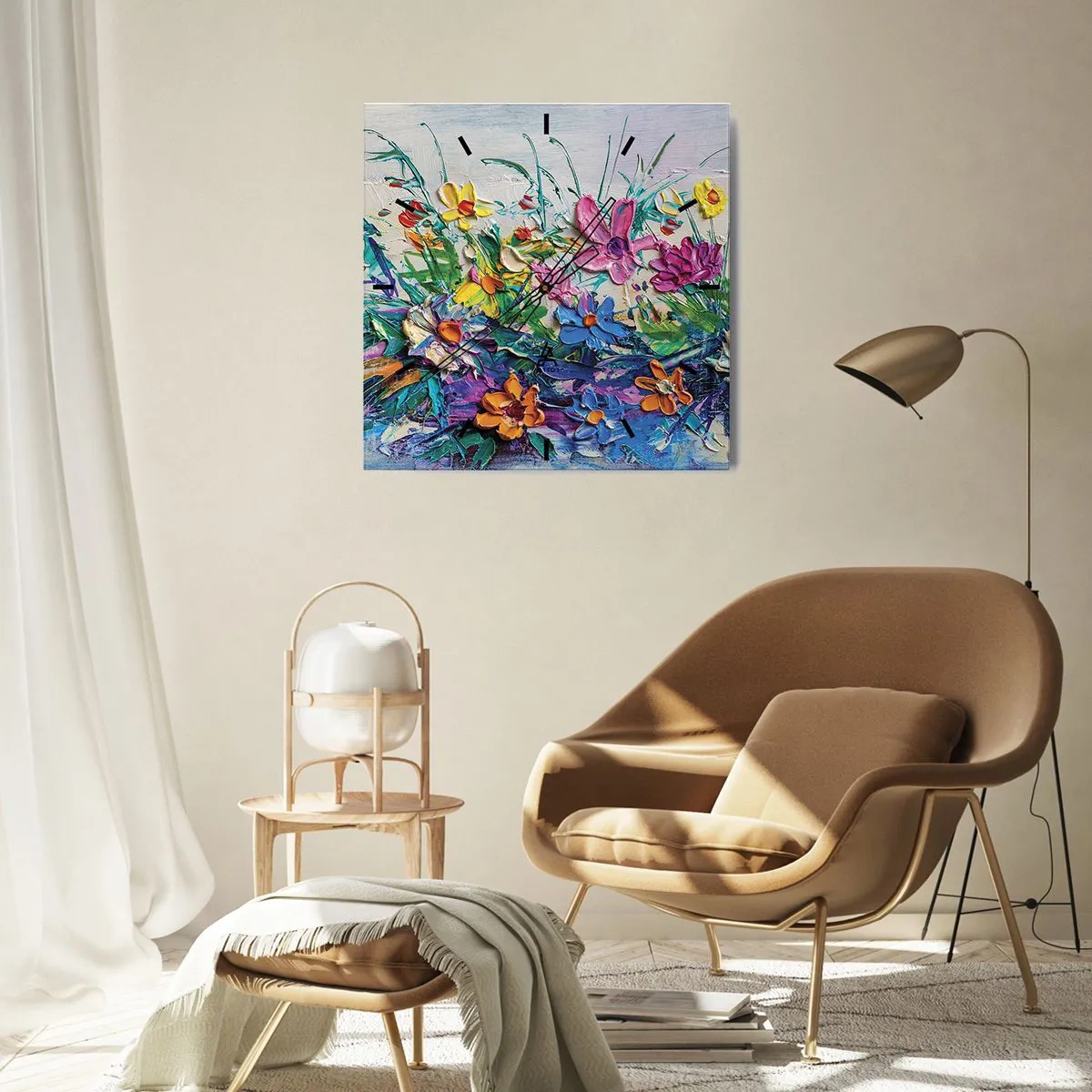 Vægur, Uret - Overhovedet ikke et stilleben - 40x40 cm