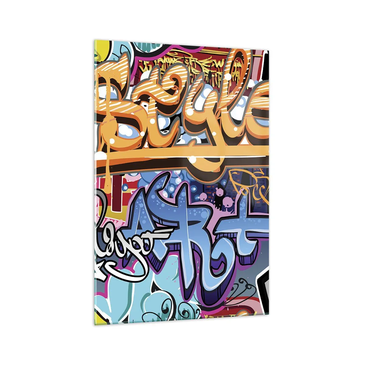 Billede på glas - Vægmalerier, vægmalerier, vægmalerier.... - 70x100 cm