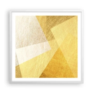 Plakat i hvid ramme - Geometriens vejr - 60x60 cm