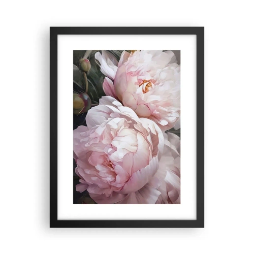 Plakat i sort ramme - Fastlåst i blomstring - 30x40 cm