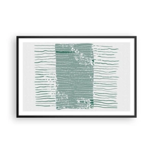 Plakat i sort ramme - Marin abstraktion - 91x61 cm