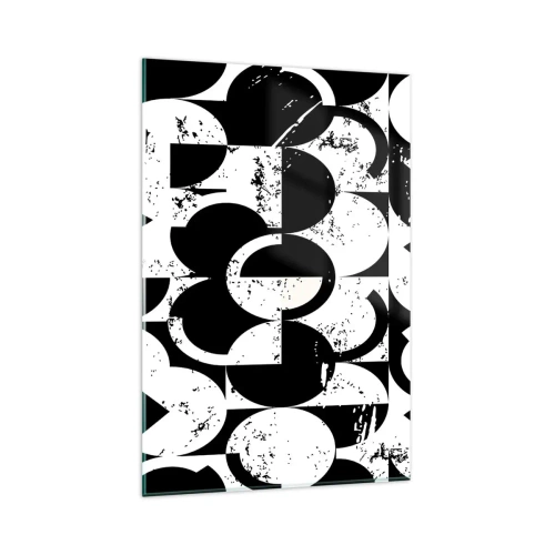 Billede på glas - Hvid er hvid og sort er sort - 80x120 cm