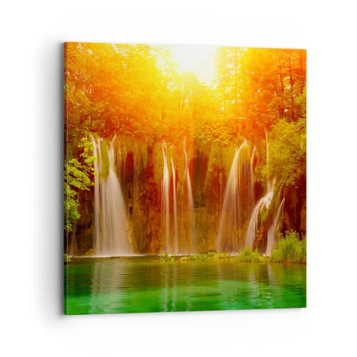 Lærredstryk - Billede på lærred - I solskin og skygge - 70x70 cm