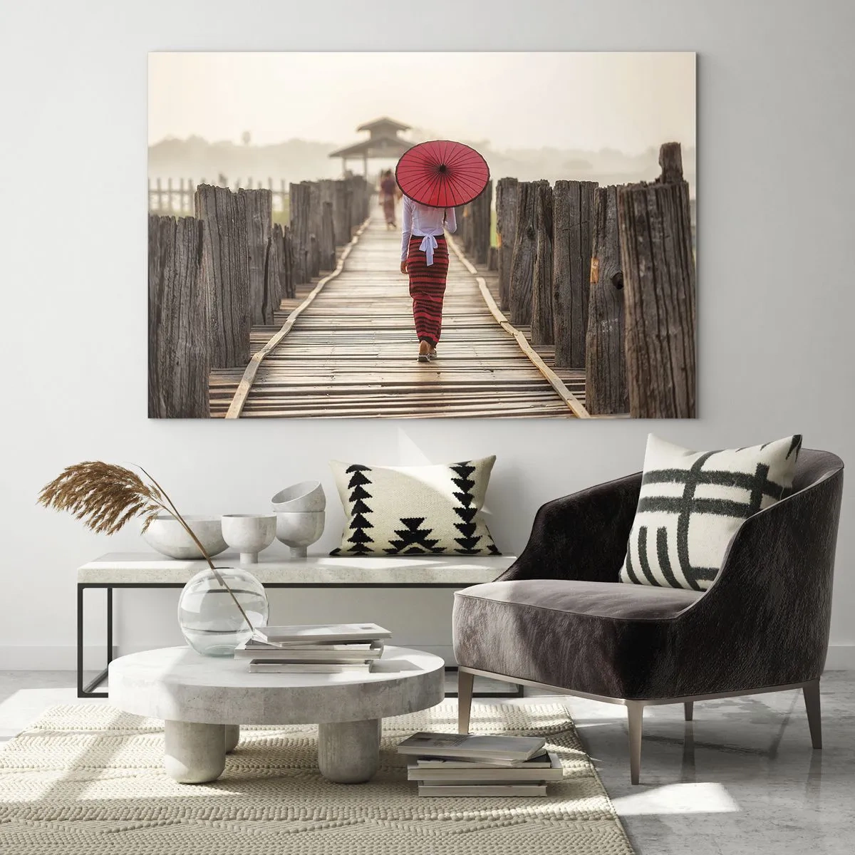 Billede på glas - På den gamle bro - 120x80 cm