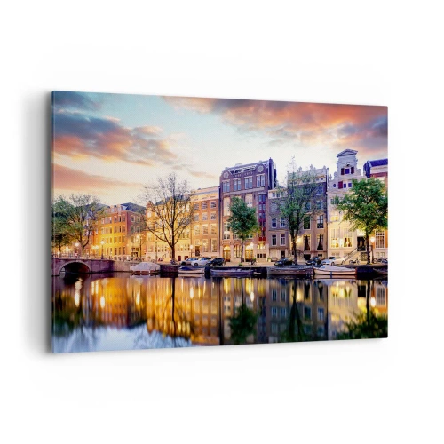 Lærredstryk - Billede på lærred - Tilbageholdende og rolig hollandsk skønhed - 120x80 cm