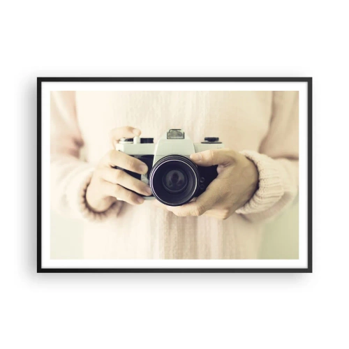 Plakat i sort ramme - For at se mere... - 100x70 cm