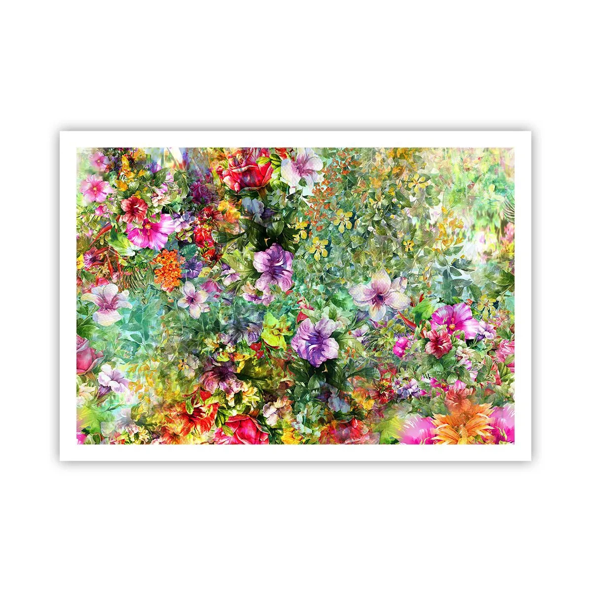 Plakat - Ind i blomsterne ved fortabelse - 100x70 cm