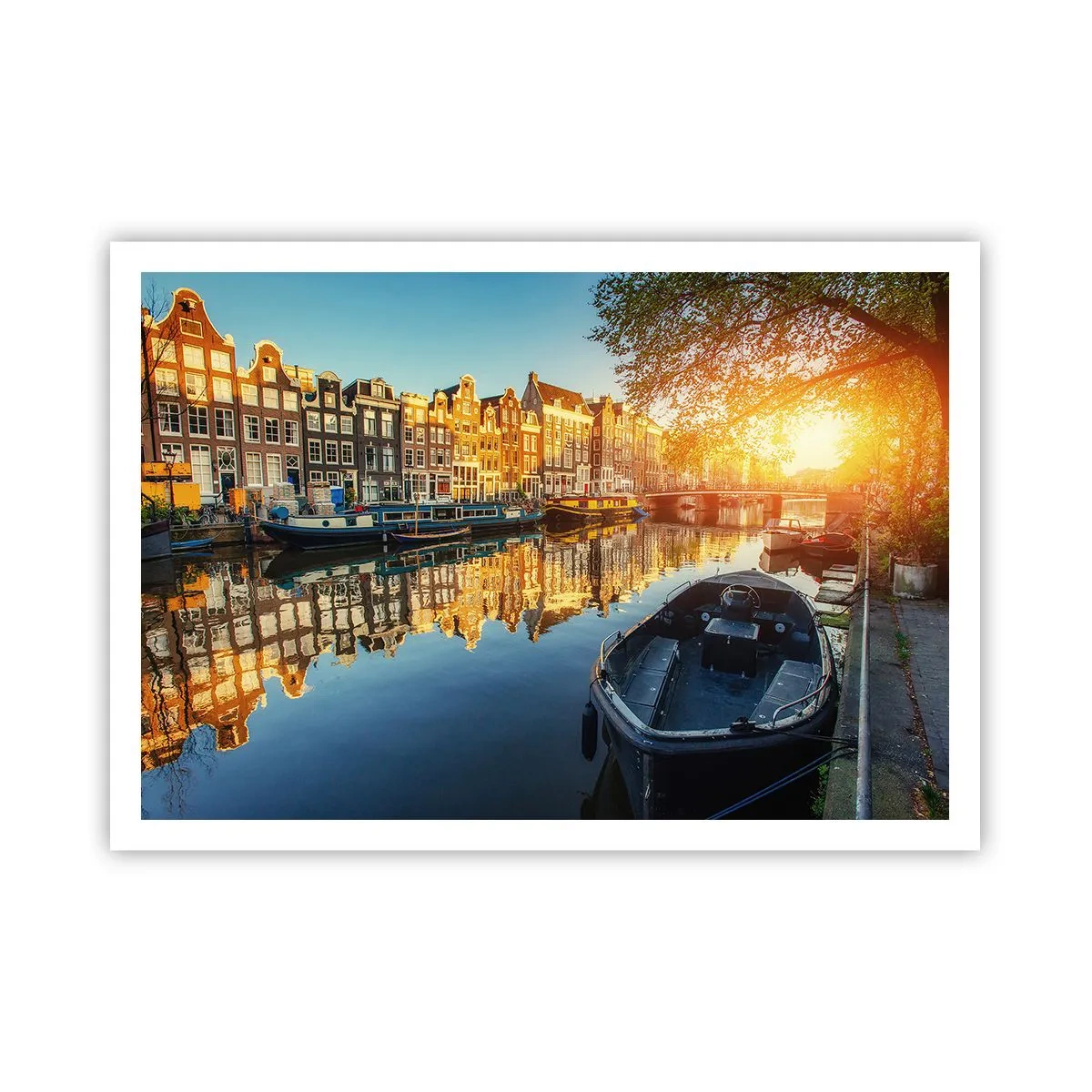 Plakat - Morgen i Amsterdam - 100x70 cm