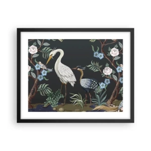 Plakat i sort ramme - Fugleparade - 50x40 cm