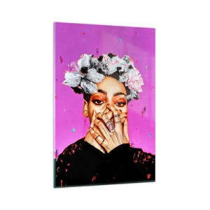 Billede på glas - En smule skør - 80x120 cm