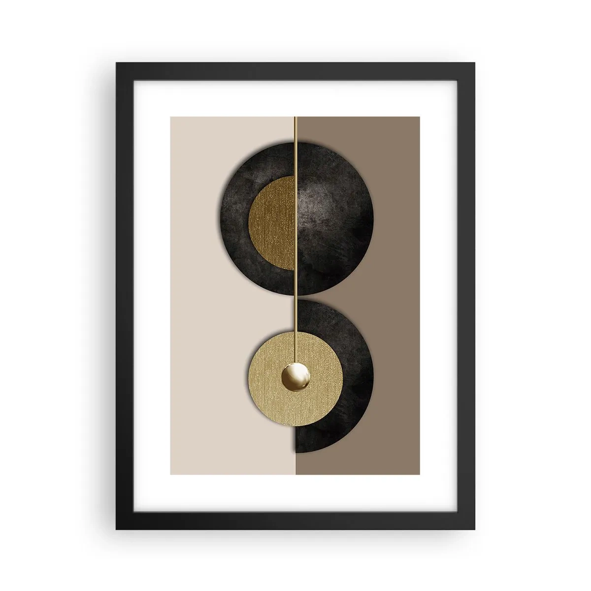 Plakat i sort ramme - Variationer omkring en cirkel - 30x40 cm