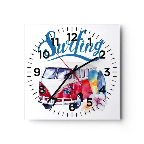 Vægur, Uret - Agurk - en klassiker for surferen - 30x30 cm