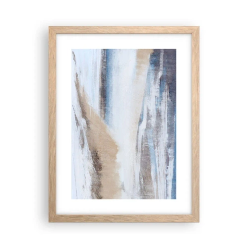 Plakat i ramme af lyst egetræ - Vinterkomposition - 30x40 cm