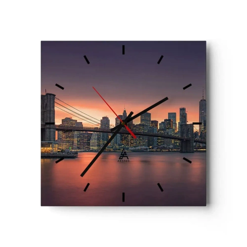 Vægur, Uret - Sænket i lilla stilhed - 30x30 cm