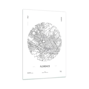 Billede på glas - Anatomi af Firenze - 70x100 cm