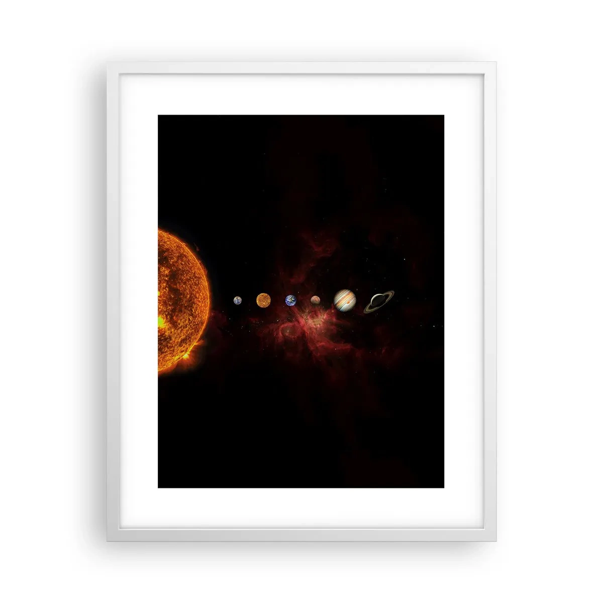 Plakat i hvid ramme - Vores nabolag - 40x50 cm