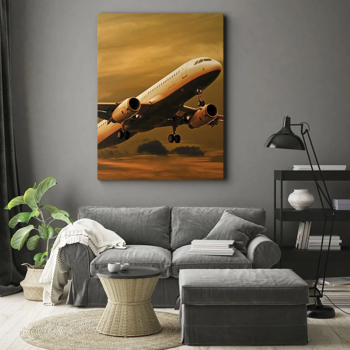 Lærredstryk - Billede på lærred - Flugten ind i solen - 50x70 cm