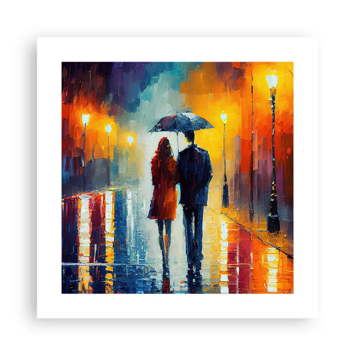 Plakat - Sammen - en farverig nat - 40x40 cm