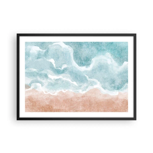 Plakat i sort ramme - Abstraktion af skyer - 70x50 cm