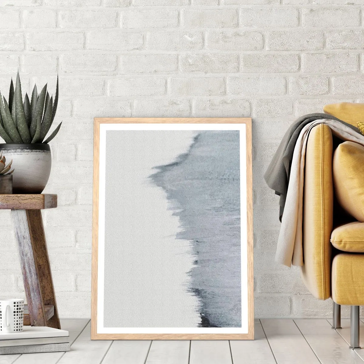 Plakat i ramme af lyst egetræ - Mystisk plade - 61x91 cm