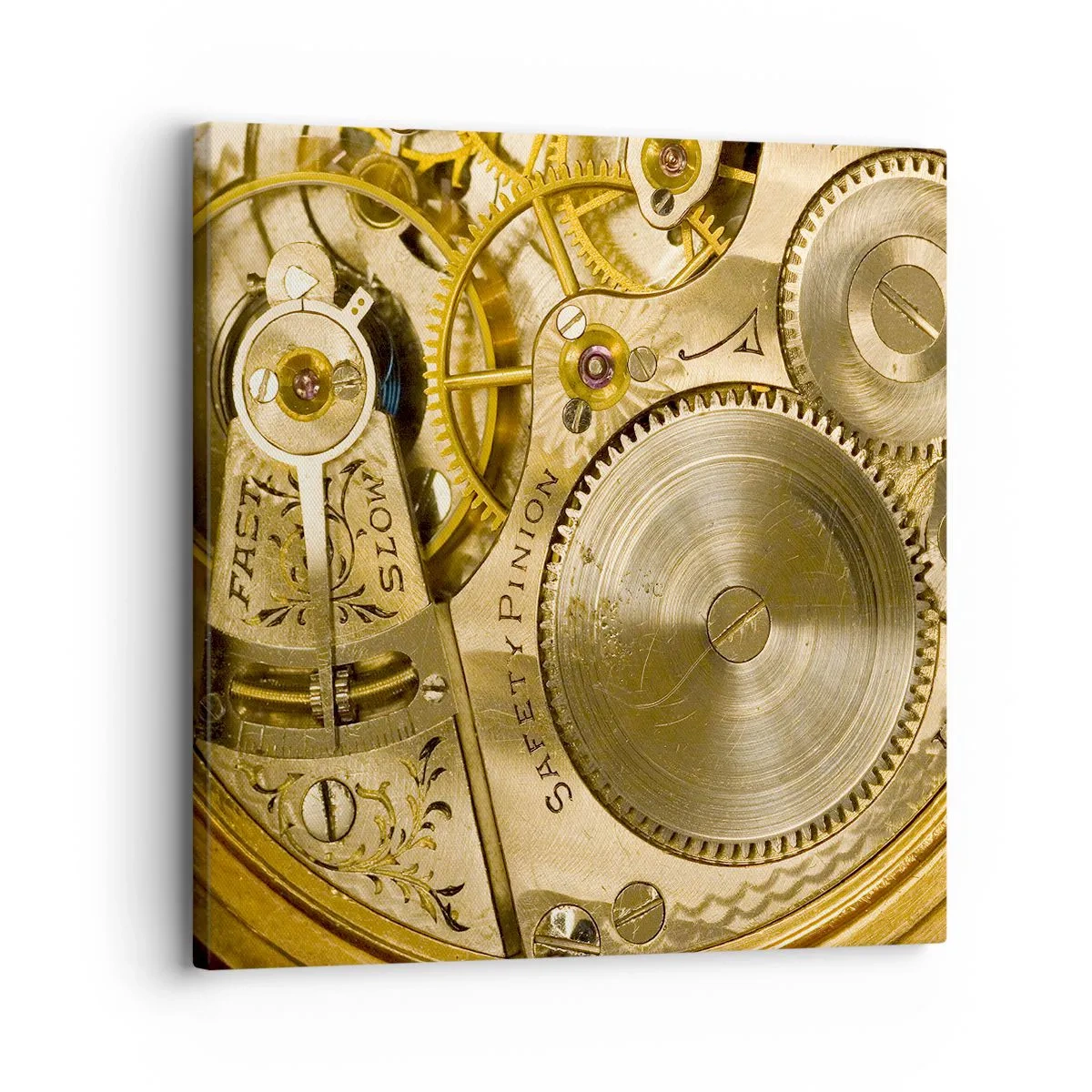 Lærredstryk - Billede på lærred - Følg med tiden - 30x30 cm