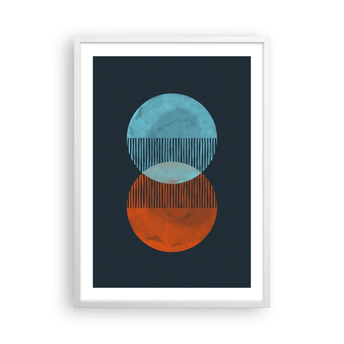 Plakat i hvid ramme - Astronomisk fantasi - 50x70 cm