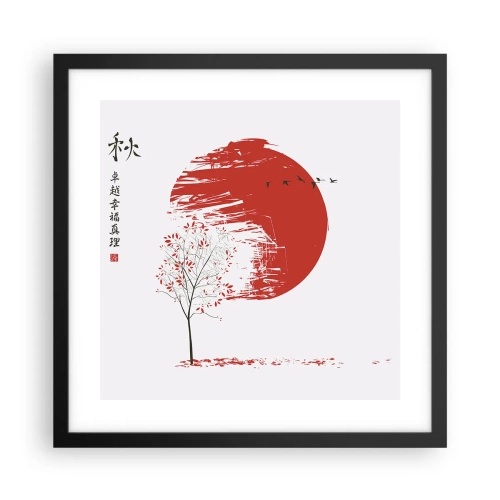 Plakat i sort ramme - Kender du dette land? - 40x40 cm