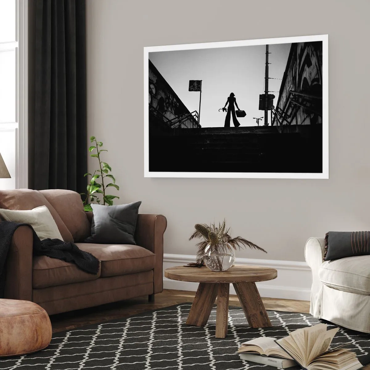 Plakat - Vandring i byen - 91x61 cm