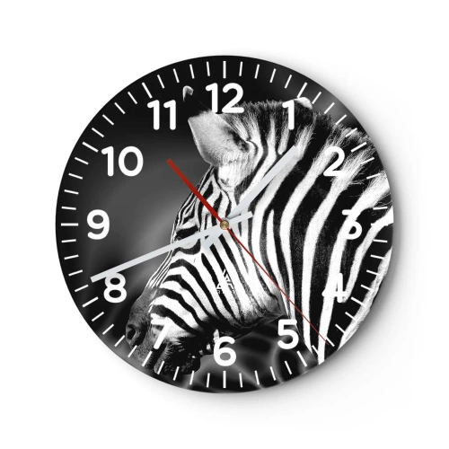 Vægur, Uret - Hvid er hvid og sort er sort - 30x30 cm