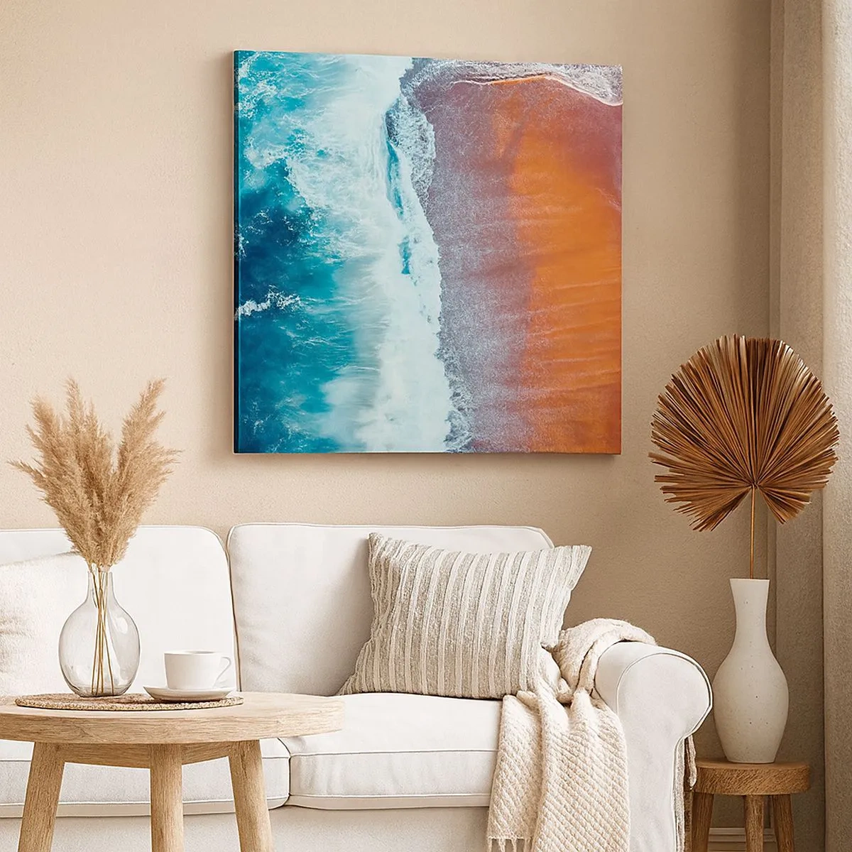 Lærredstryk - Billede på lærred - Et strejf af havet - 30x30 cm