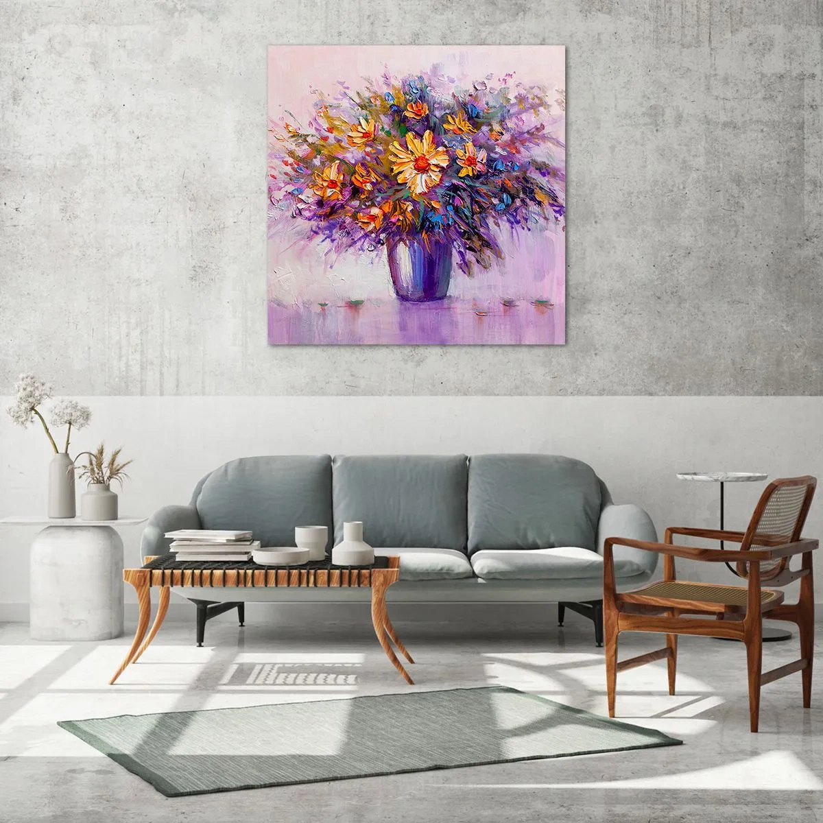 Billede på glas - Dufter sødt, ser sødt ud - 60x60 cm