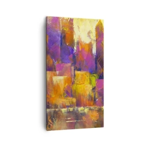 Lærredstryk - Billede på lærred - Metropolitansk sammensætning - 45x80 cm