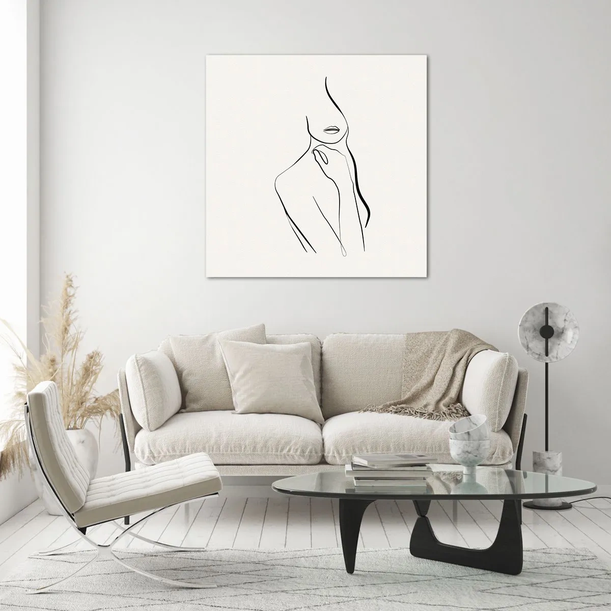 Billede på glas - Bølge af melankoli - 50x50 cm