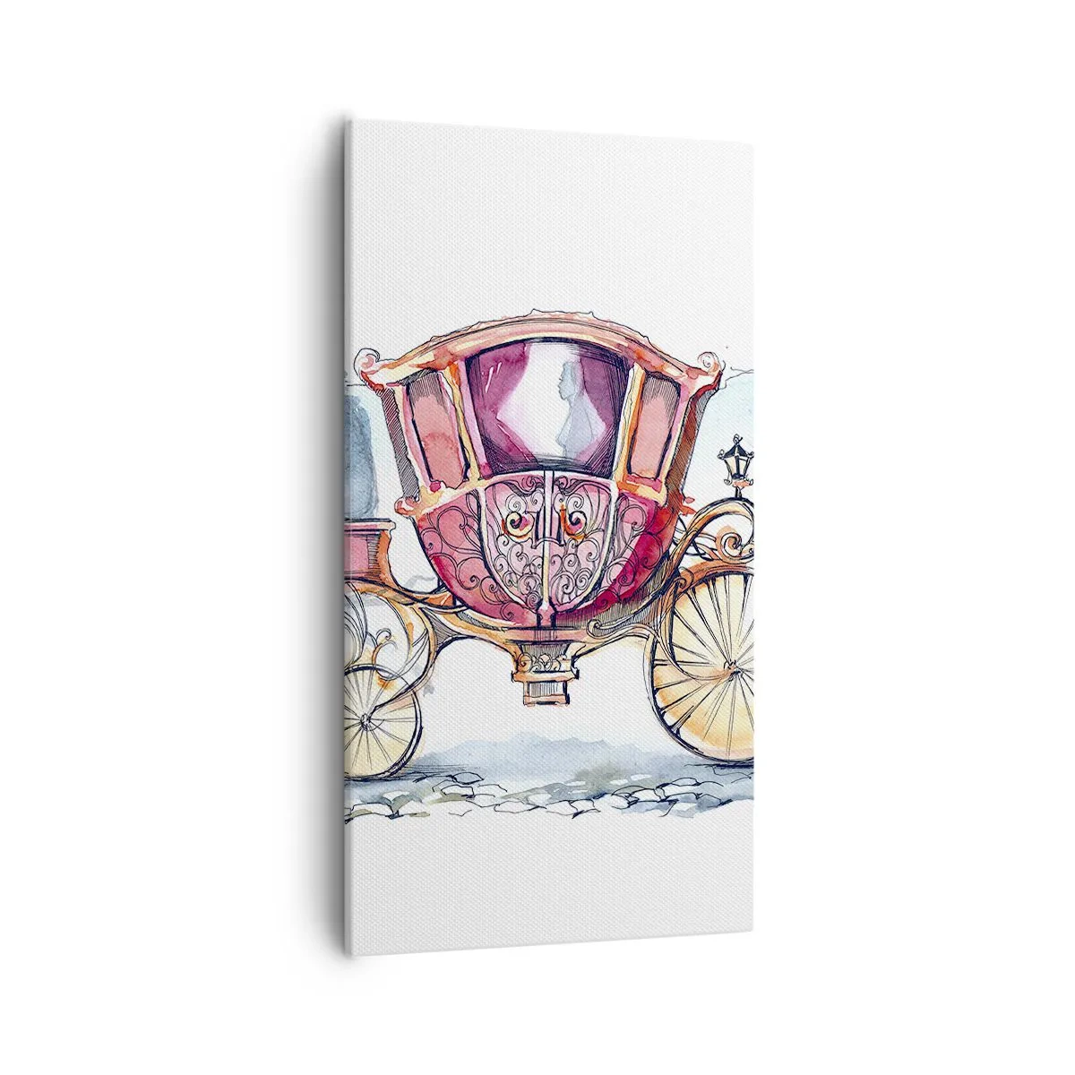 Lærredstryk - Billede på lærred - Til brylluppet eller til ballet? - 55x100 cm