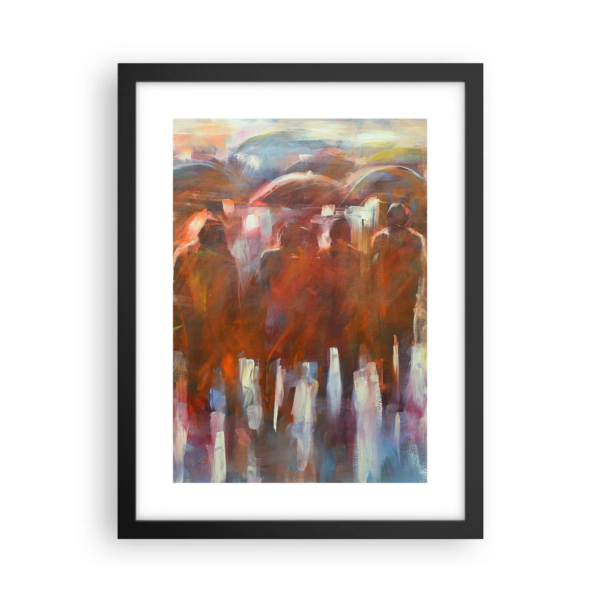 Plakat i sort ramme - Lige i regn og tåge - 30x40 cm